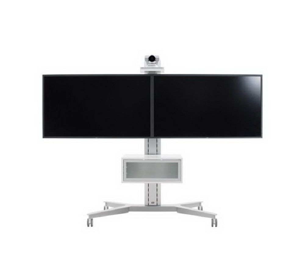 2 monitor uchun mobil pol stend SMS Flatscreen X FH M605 Video konferentsiya 40-46 dyuym uchun motorli