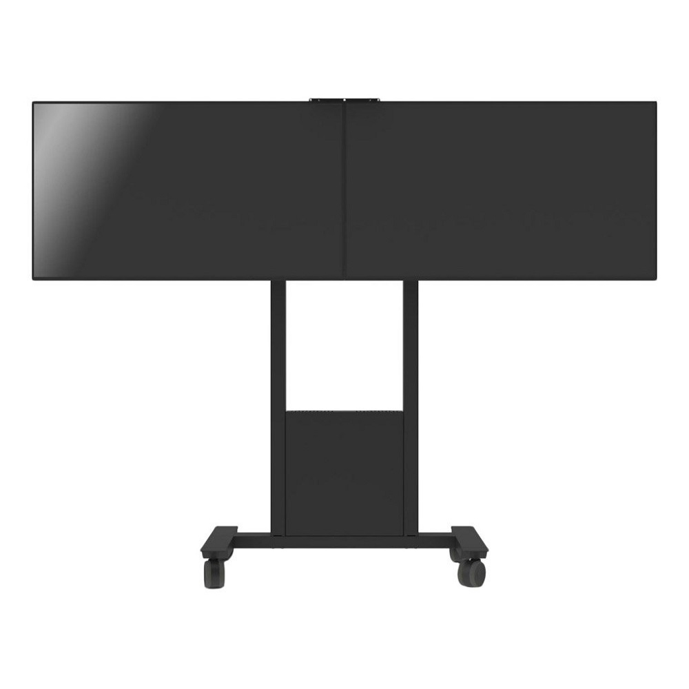 2 ta monitor uchun mobil pol stend 46-65 dyuymli SMS Func mobil video konferentsiya