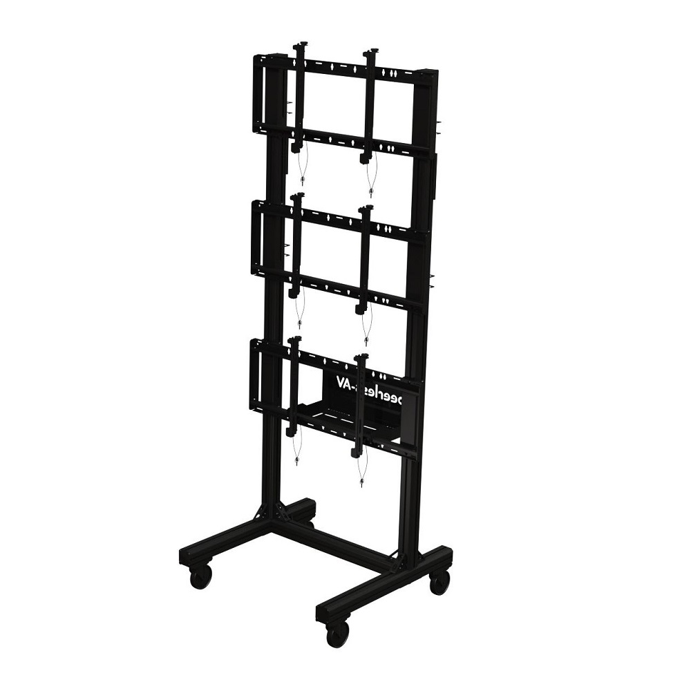 46-60 dyuym uchun Peerless-AV DS-C560-1x3 1x3 konfiguratsiyasini yaratish uchun mobil pol stend.