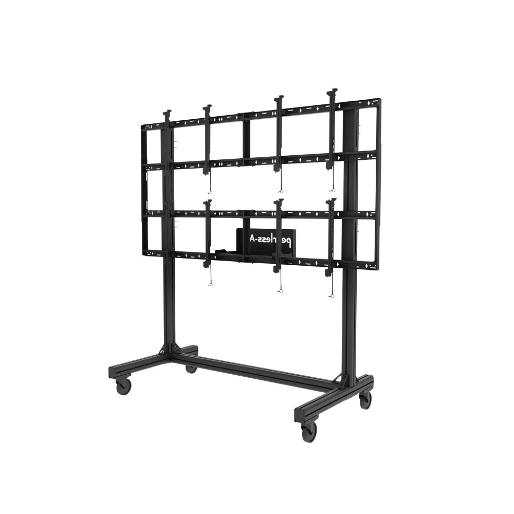 46-60 dyuymli Peerless-AV DS-C560-2X2 2x2 konfiguratsiyasini yaratish uchun mobil pol stend.