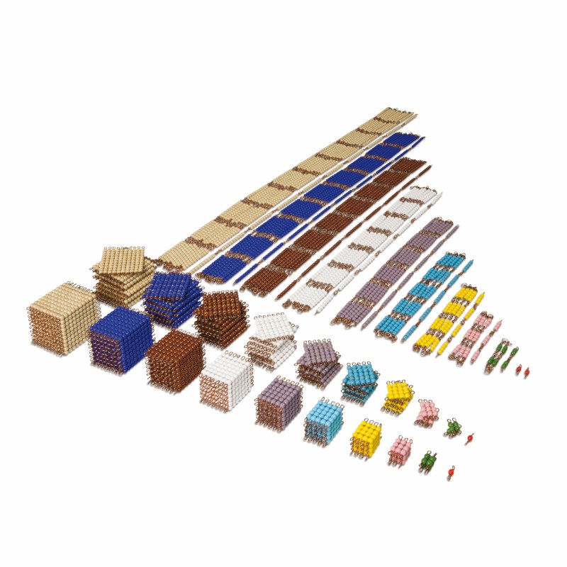 Didaktik o'yin: "Montessori" ko'paytirish va ko'paytirish uchun boncuk materiali