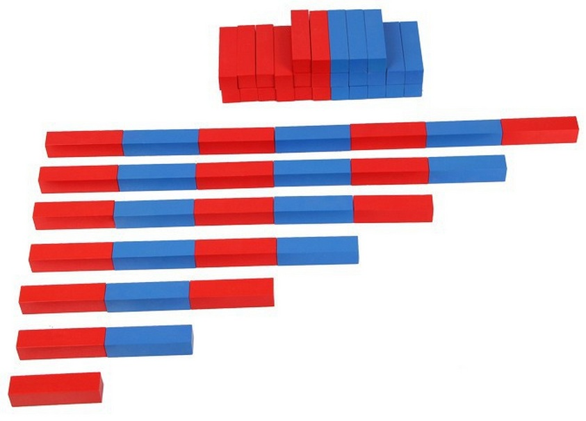 Didactic game: Montessori number bars