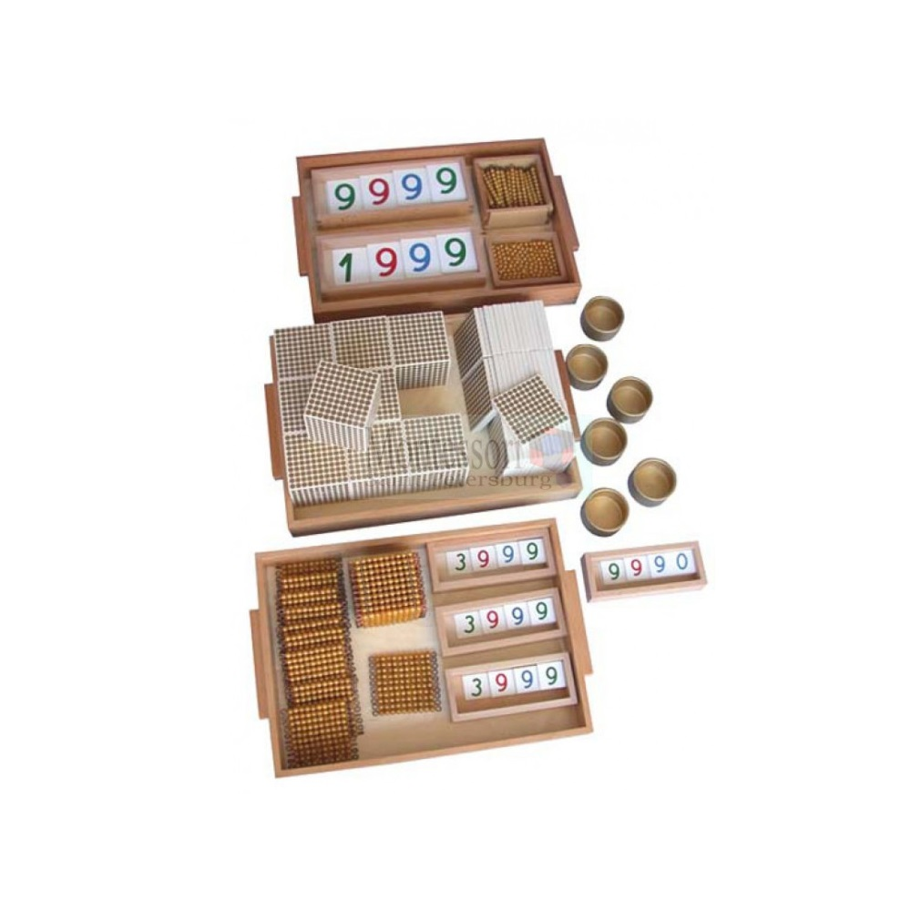 Didaktik o'yin: Montessorining "Oltin materiali" dan "Bank"