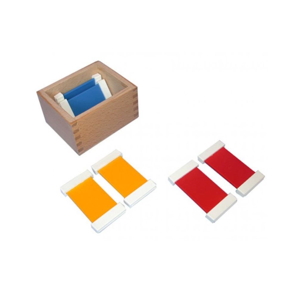 Didaktik o'yin: Rangli planshetlar - 1-quti "Montessori"