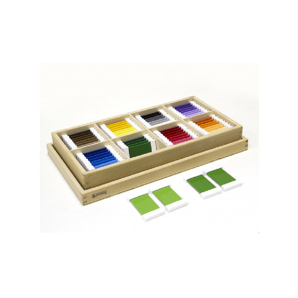 Didaktik o'yin: Rangli planshetlar - 4-quti "Montessori"