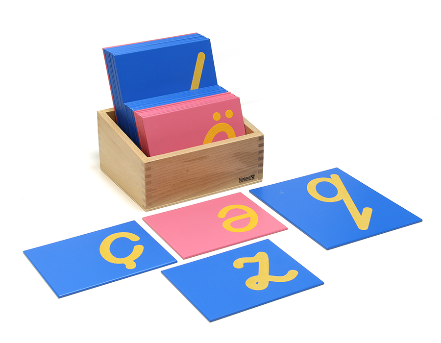 Didaktik o'yin: Ozarbayjon qo'pol harflari - katta harf (32) "Montessori"