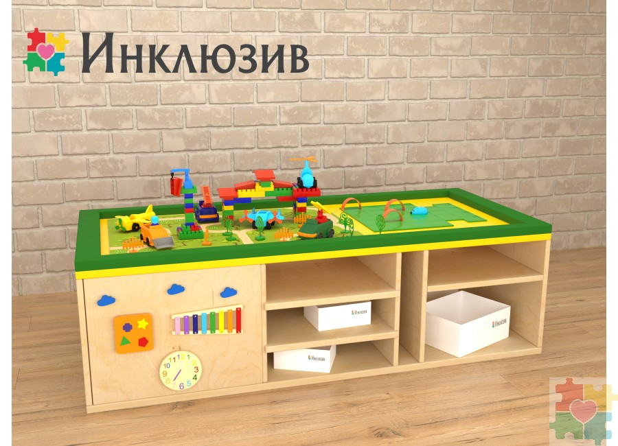 Ko'p funktsiyali o'yin stoli STEAM Inclusive "Qiziqarli mashinalar"