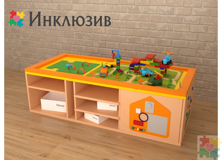 Ko'p funktsiyali o'yin stoli STEAM Inclusive "Dengiz, quruqlik va o'rmon-2" kengaytirilgan to'plami