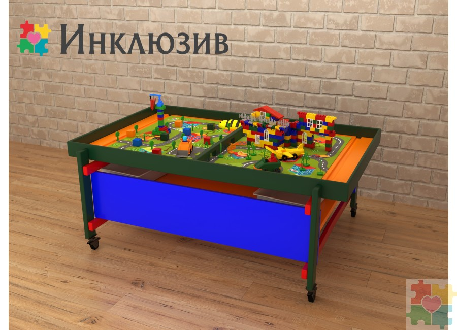 STEAM Inklyuziv ko'p funktsiyali o'yin stoli "Qiziqarli asalarilar" (apelsin)