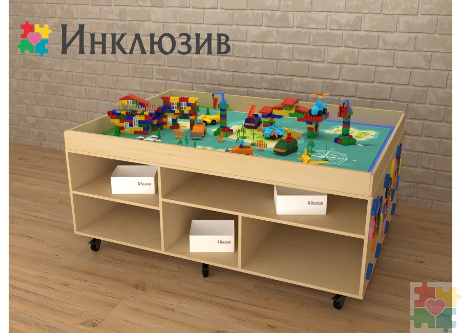 Ko'p funktsiyali o'yin stoli STEAM Inclusive "Dengiz, quruqlik va o'rmon-3"