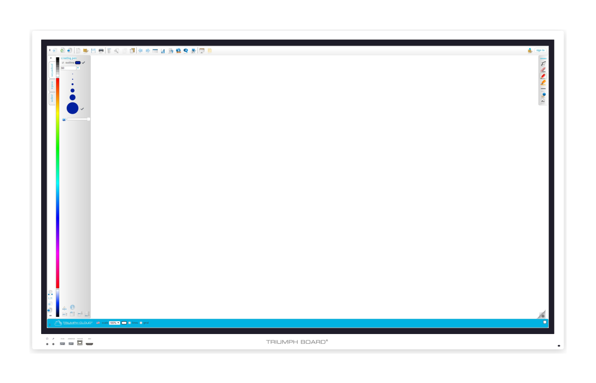 Interaktiv panel TRIUMPH BOARD 55" INTERACTIVE FLAT PANEL UHD IR Android tizimi, o'rnatilgan kompyutersiz EAN 8592580113215