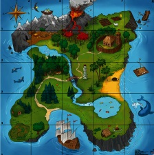 Game field "Island" (75x75cm) 35824