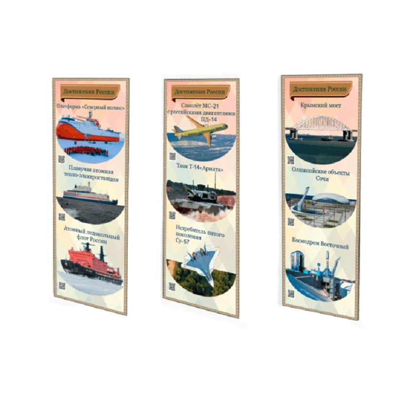 Patriotic information stands of the NFI “Achievements of Russia”