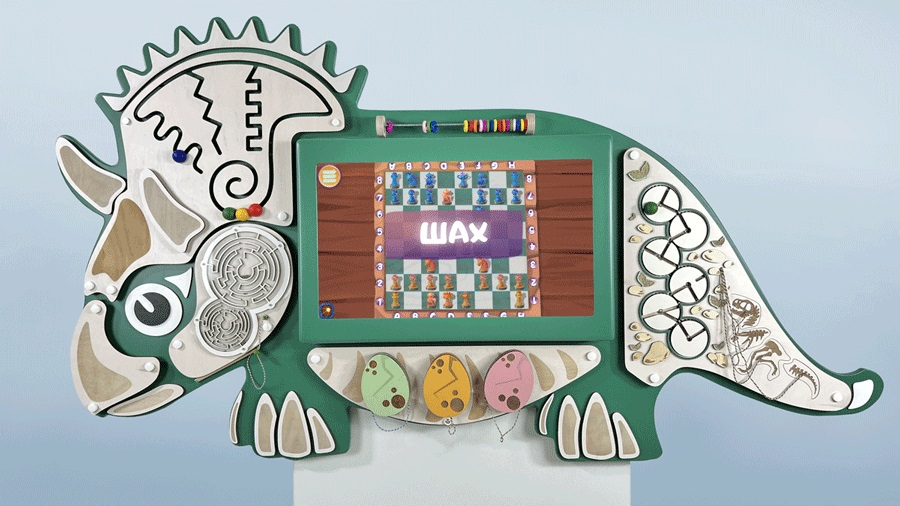 Interactive busy board ALMA Dinosaur Veezy