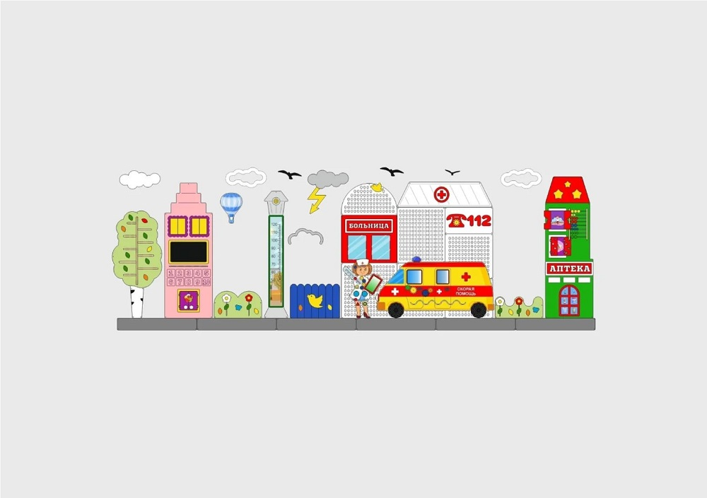 Decorative and educational panel "Polyclinic" Romsens