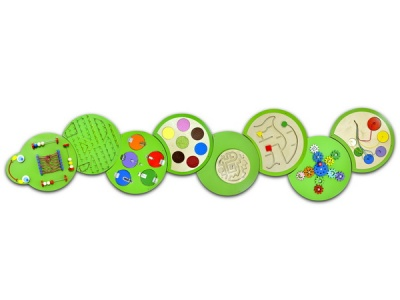 Tactile developmental panel "Caterpillar Zhuzha" "Clever girl"