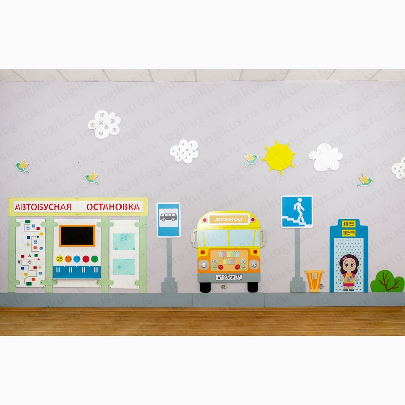 Decorative and educational panel Logicus "Bus stop"
