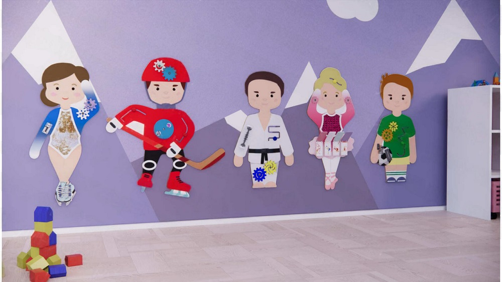Set of busy boards "Athletes" "Umnichka"