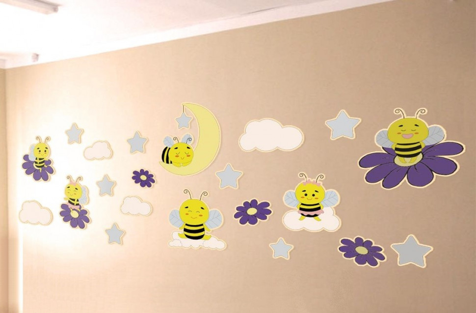 Wall decoration set Pappado "Bees"