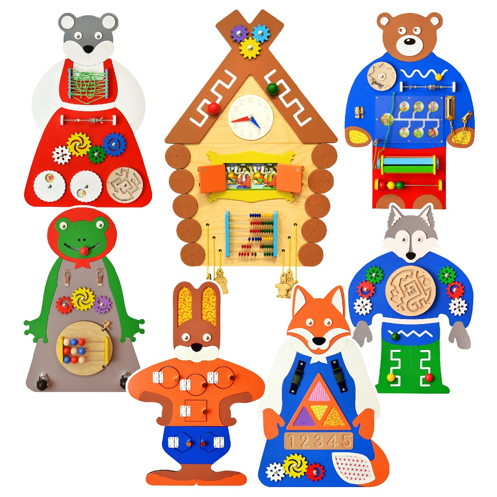Set of busy boards Russian folk tales "Bear"