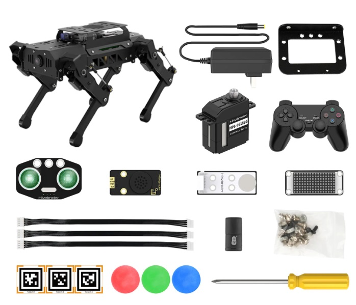 Robotics kit Hiwonder Robopes with a technical vision camera, for studying machine learning and walking robots (Basic version 4Gb)