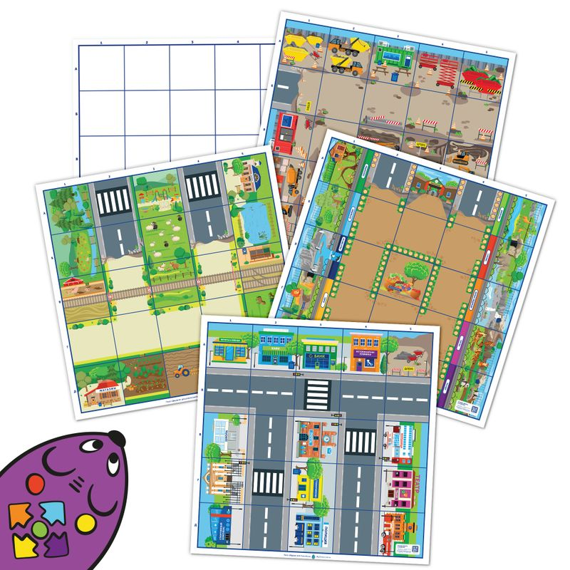 Set of thematic fields "City stories with RoboMouse" Learning Resources RM5002 (5 elements)