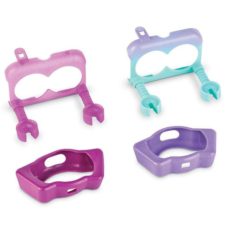 Botley Robot Accessories Set Colored Faces with Remote Case Learning Resources LER2955 (Pink/Purple, 8 Pieces)