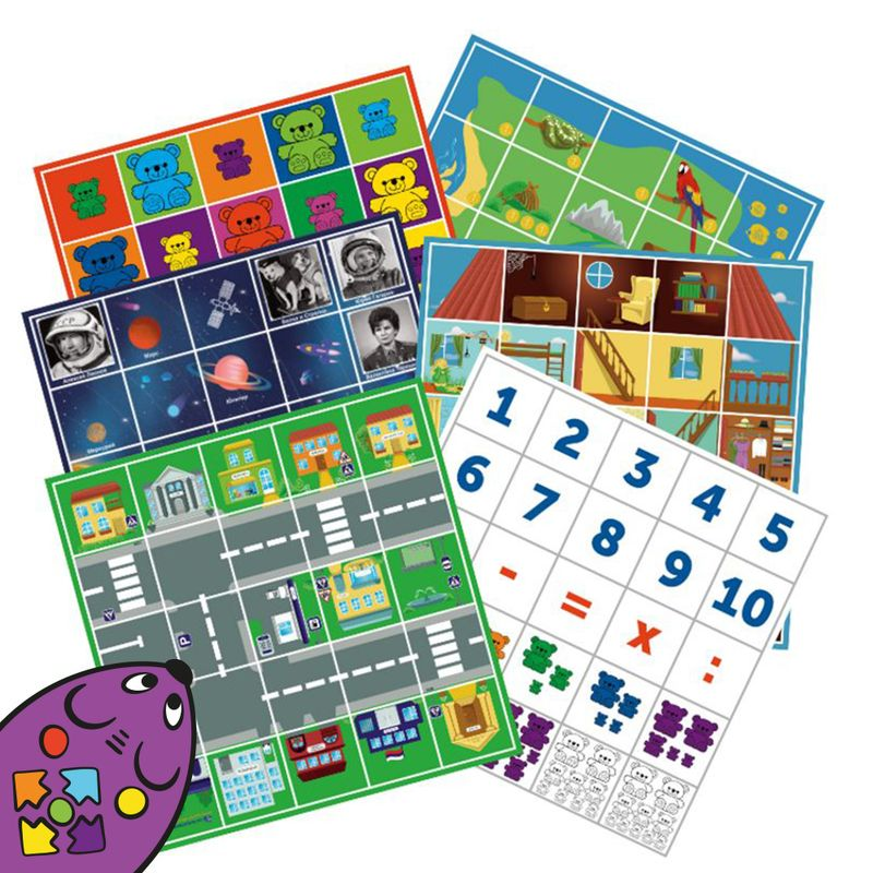 Set of thematic fields "Building routes with RoboMouse" Learning Resources RM6001 (6 elements)