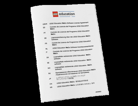 LEGO 2000094 Multi-User License Agreement for LEGO Education WeDo Software