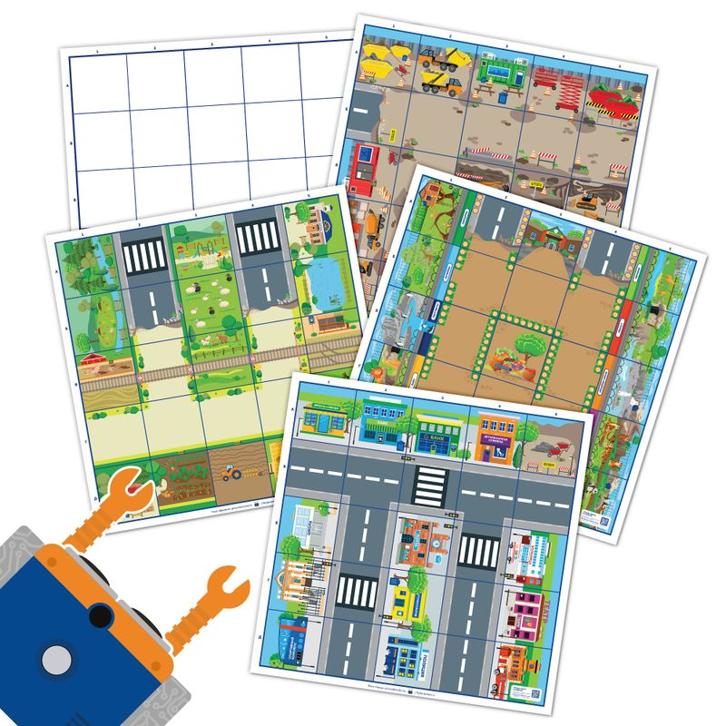 Set of thematic fields "City stories with the Botley robot" Learning Resources RB5002 (5 elements)