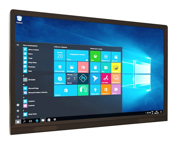 Interaktiv loyiha 65 dyuymli yupqa korpusdagi i5 interaktiv panel