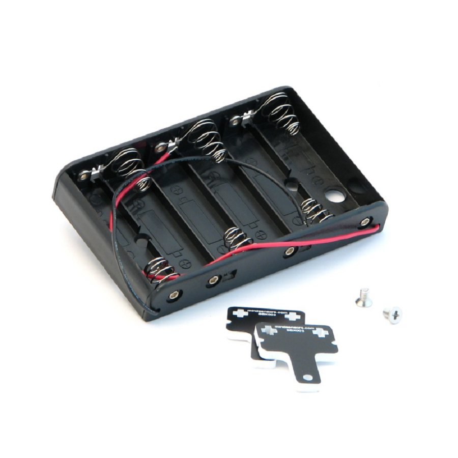 Holder for 6 AA batteries Mindsensors BBX003 with mount for NXT