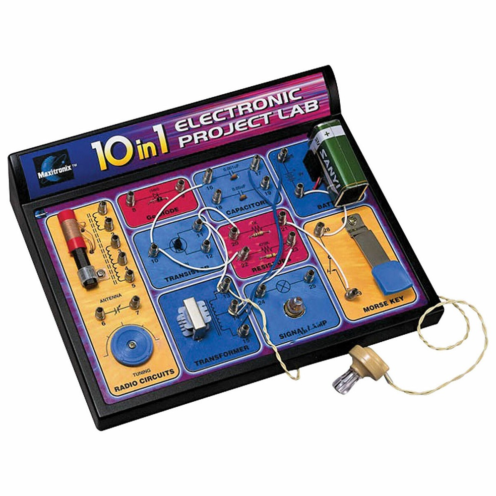 Educational set "Electrical laboratory" 10 in 1 Maxitronix MX-802