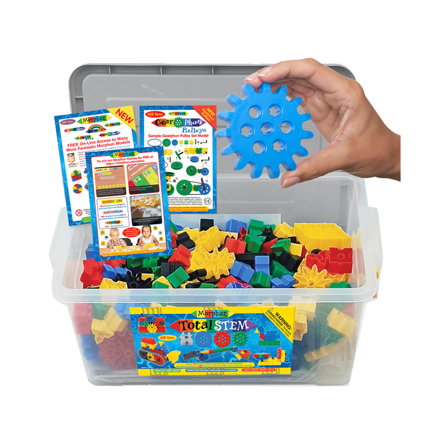 Construction set Morphun TOTAL STEM (Gears, pulleys) 400 parts