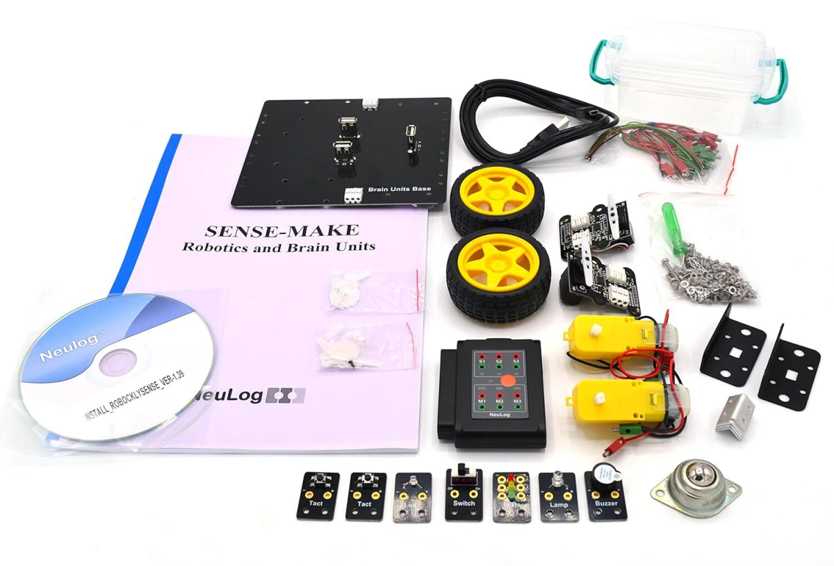 Basic robotic kit based on SENSE robotics (basic school) SENSE-MAKE + rechargeable battery