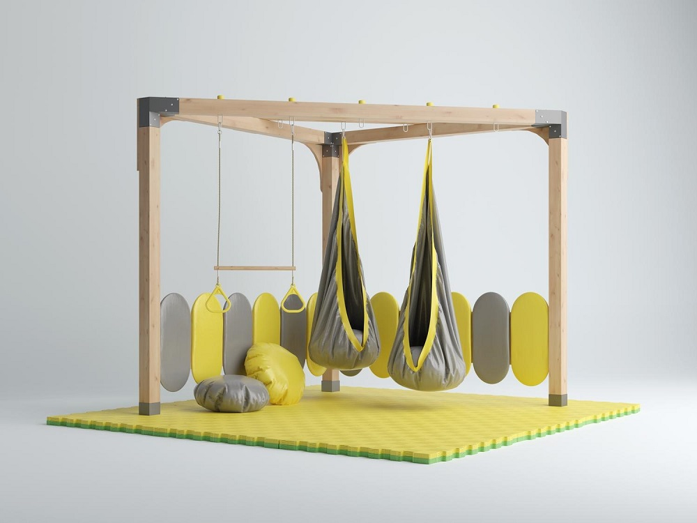 Corner sports and gaming complex "Sensorum" for sensorimotor integration and neurocorrection ALMA