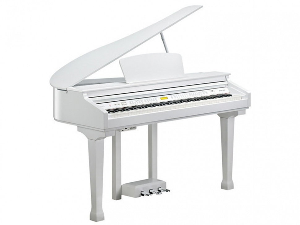 Digital grand piano, with auto accompaniment, white (2 boxes), Orla