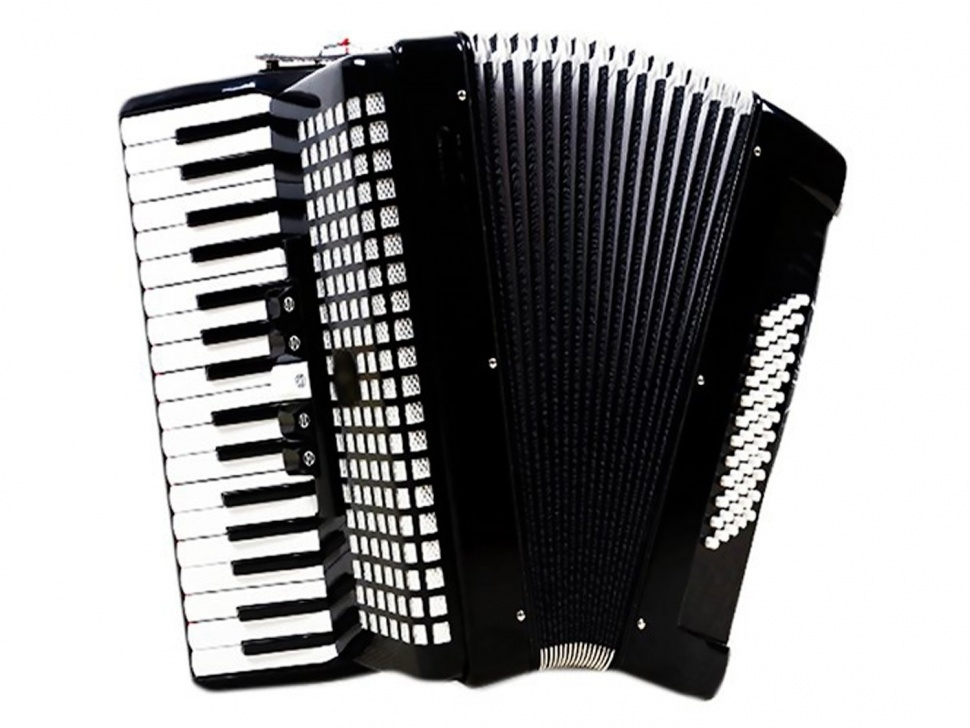 Accordion 34/60/5, black, with case, Aurus