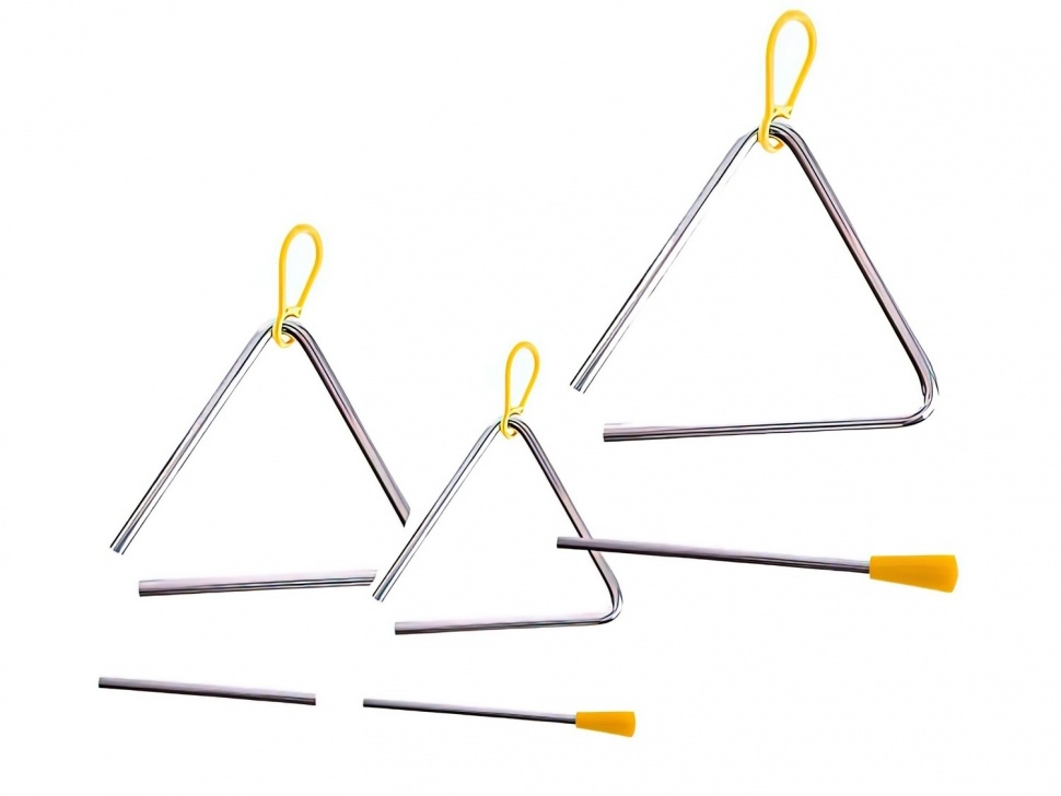 Set of musical triangles (3 pieces of different sizes)