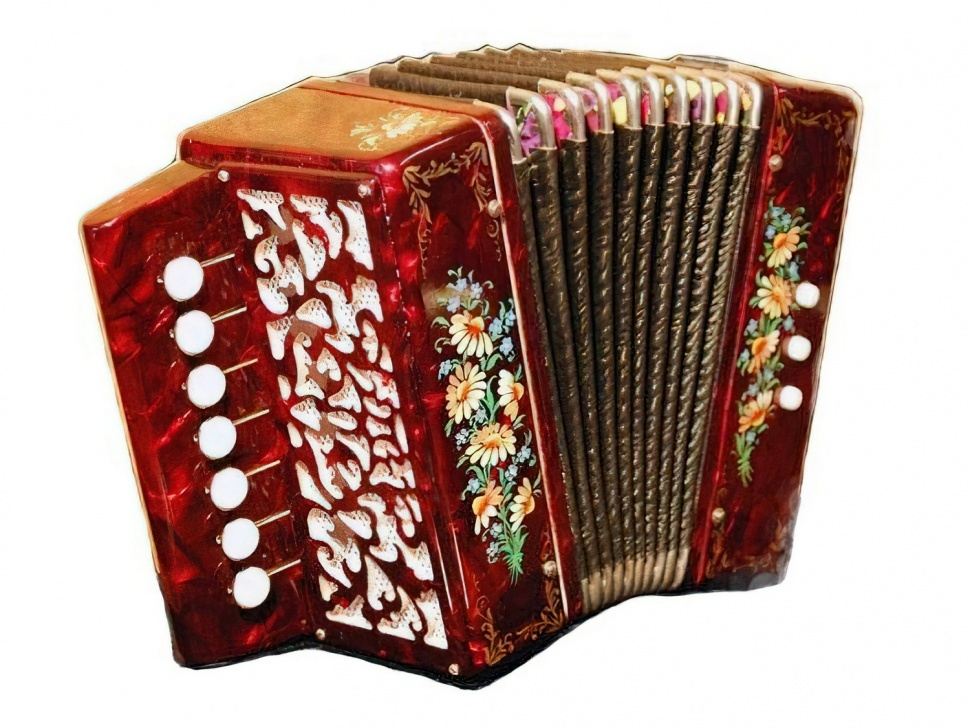 Souvenir accordion “Krokha”, 7x3-I, Tula Accordion