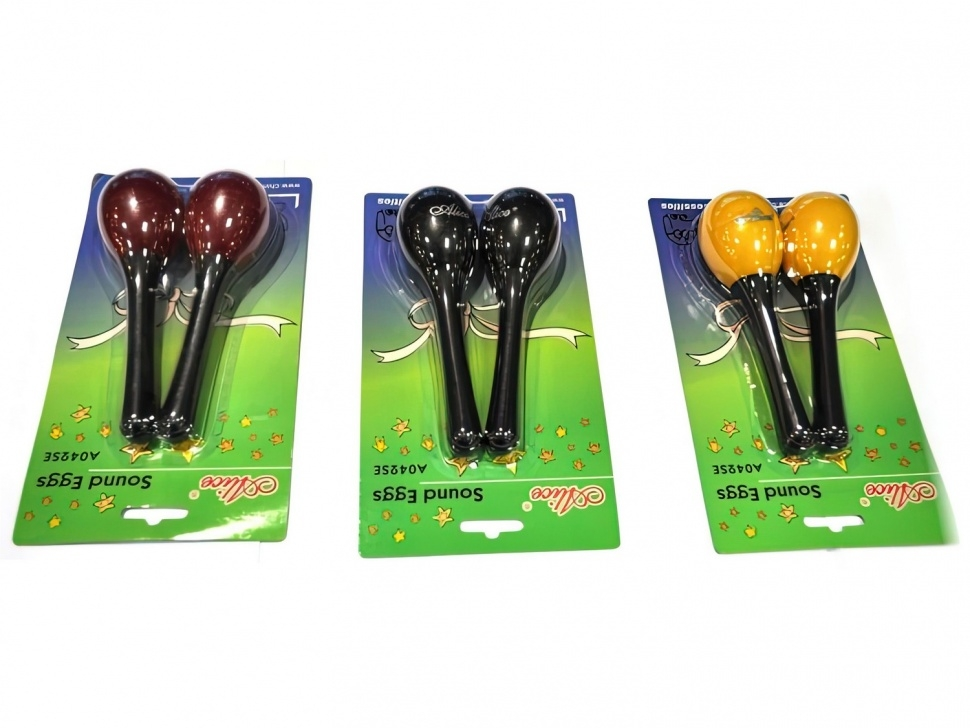 Maracas egg on a plastic handle, 2 pcs., Alice