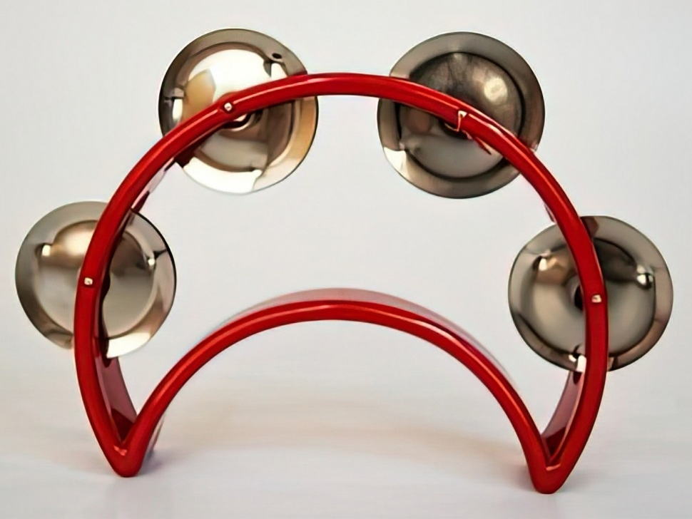 Tambourine "Lonely Moon", 4 pairs of bells, Alice