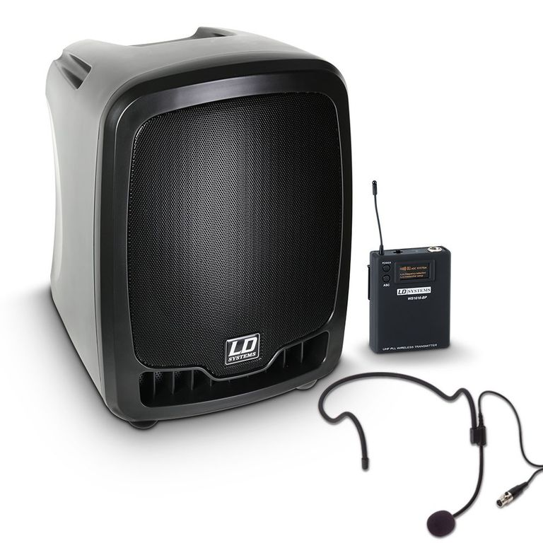 Portable speaker system with head microphone LD Systems Roadboy 65 HS B5