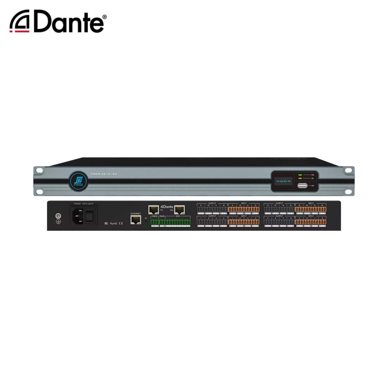 S-Track TIGER Dante XD1616N Digital Audio Processor