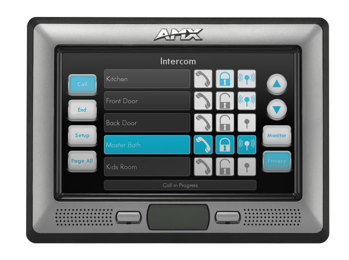 Wall touch panel AMX NXD-700i (Modero wall/flush mount touch panel with black Mystique-style bezel)