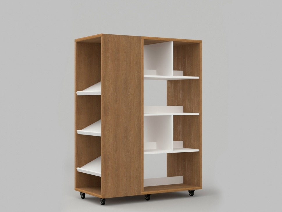 Double-sided bookcase from the STUGL collection 95x50x130 cm ALMA