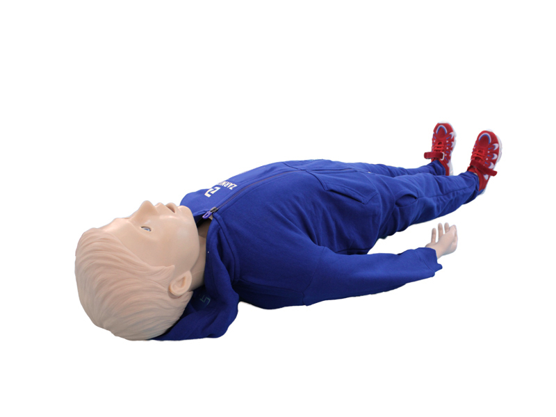 Robot-simulator for children "Slavik" Zarnitza for first aid with the ability to move to a lateral position