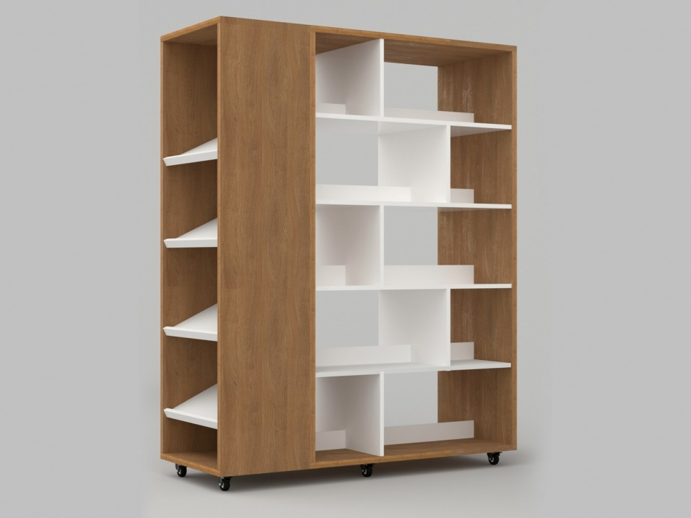 Double-sided bookcase from the STUGL collection 125x50x160 cm ALMA
