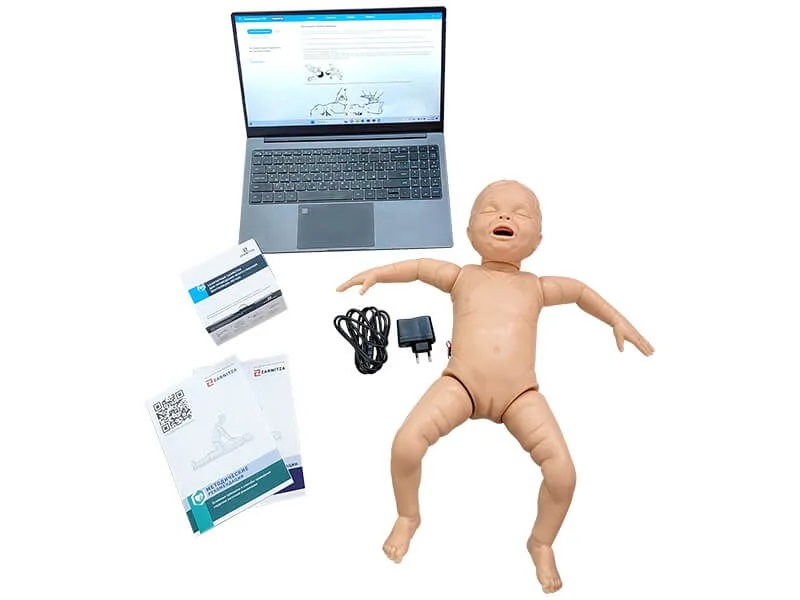 Simulator-dummy of a newborn child for practicing cardiopulmonary resuscitation skills Zarnitza