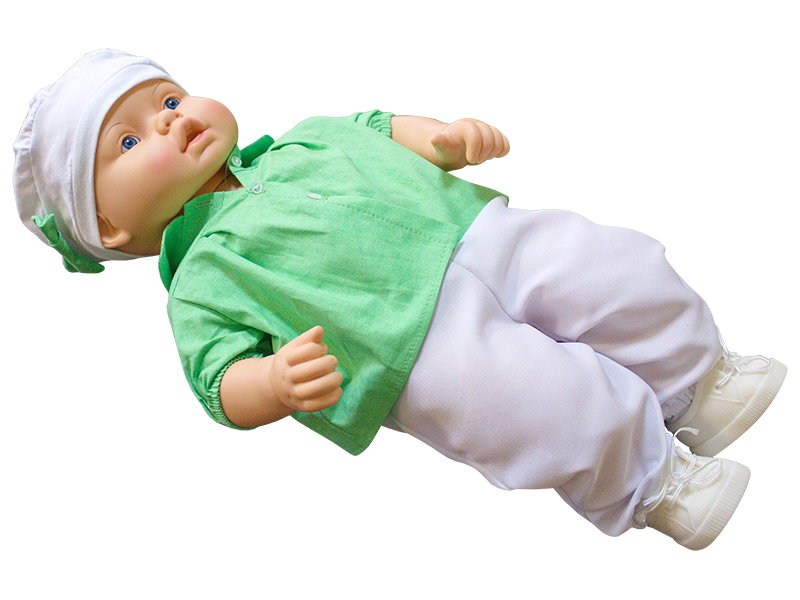 Robotic baby simulator "Manechka" with foreign body aspiration Zarnitza